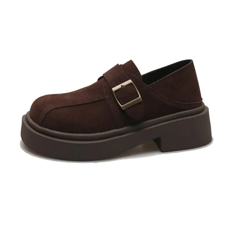 NEW Shoes Woman 2024 Casual Female Sneakers Oxfords Clogs Platform British Style Round Toe Autumn Flats Loers With Fur Shall