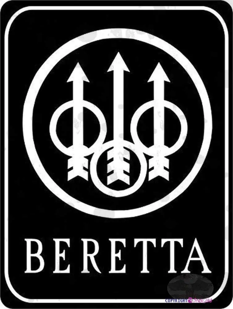 Beretta Trident Logo Vintage Metal Tin Sign Retro Distressed Wall Plaque Garage Shooting Range Man Cave Decor
