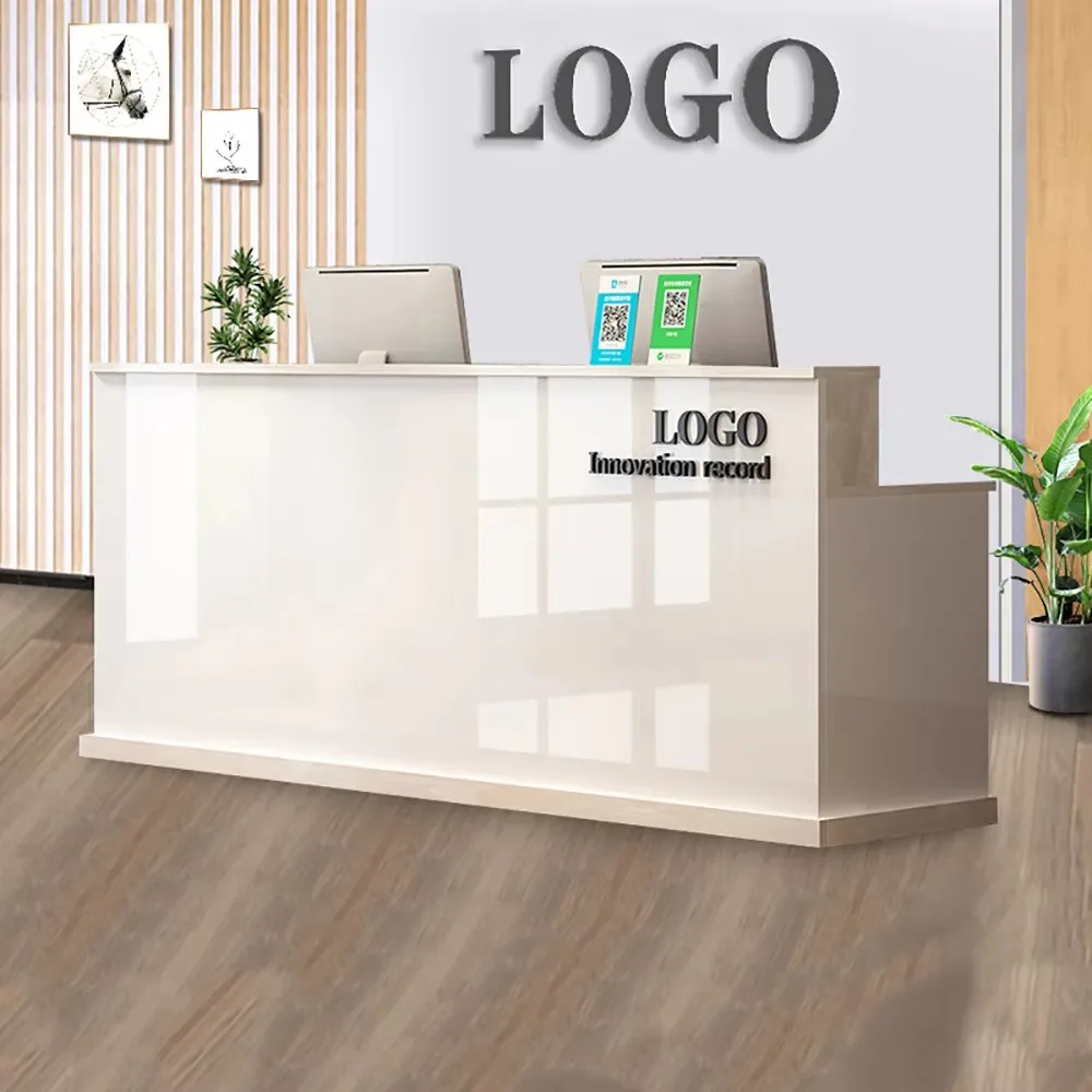 Unique Trendy Reception Desk Simple Professional Nordic Nordic Reception Desk Modern Quality Comptoir Commercial Furniture