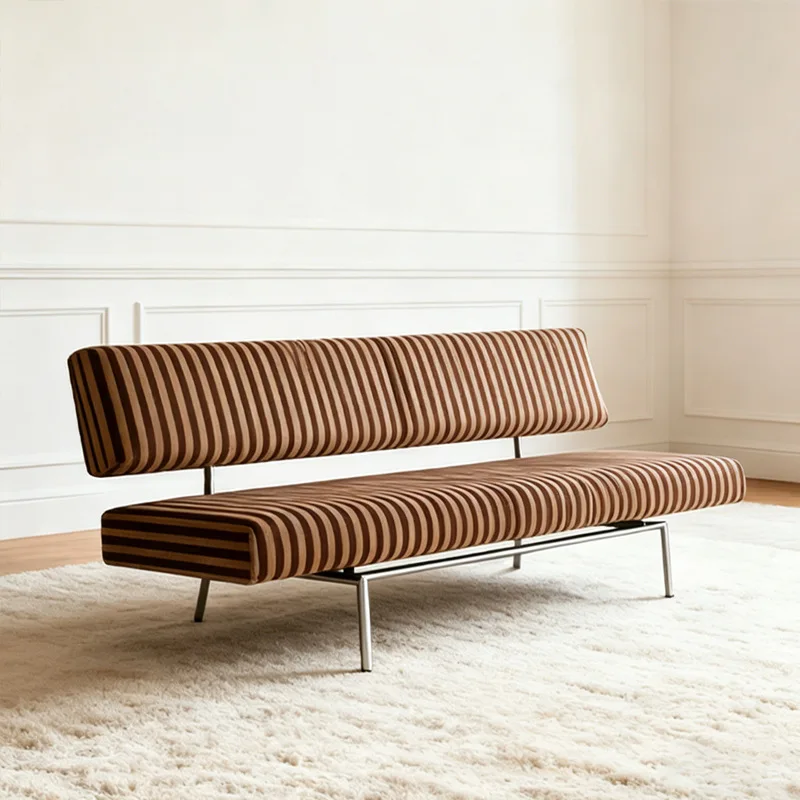 Sofa chair stainless steel chassis, living room, bed and breakfast dual-purpose straight row multi-person