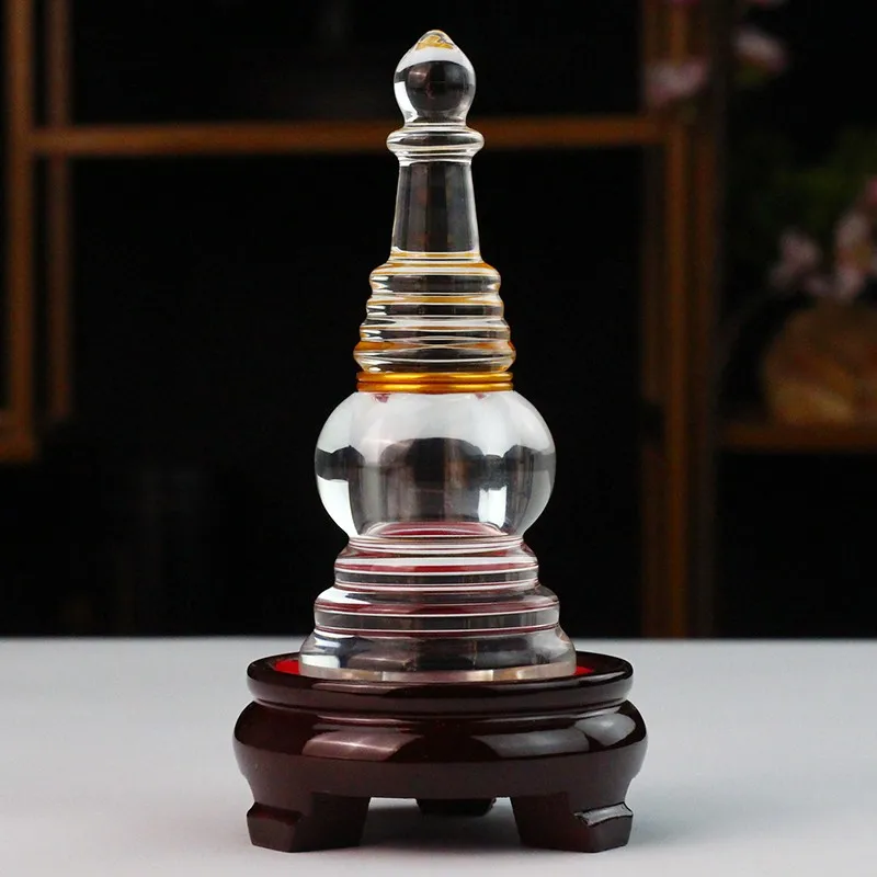 Stupa Bodhi Tower Crystal Buddha Pagoda Buddhist Articles Ornaments Household