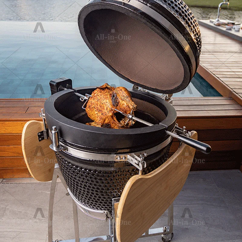 Automatic grill Rotary grill Chicken rack Stainless steel skewers Grilled lamb legs rack Electric Grill Forks