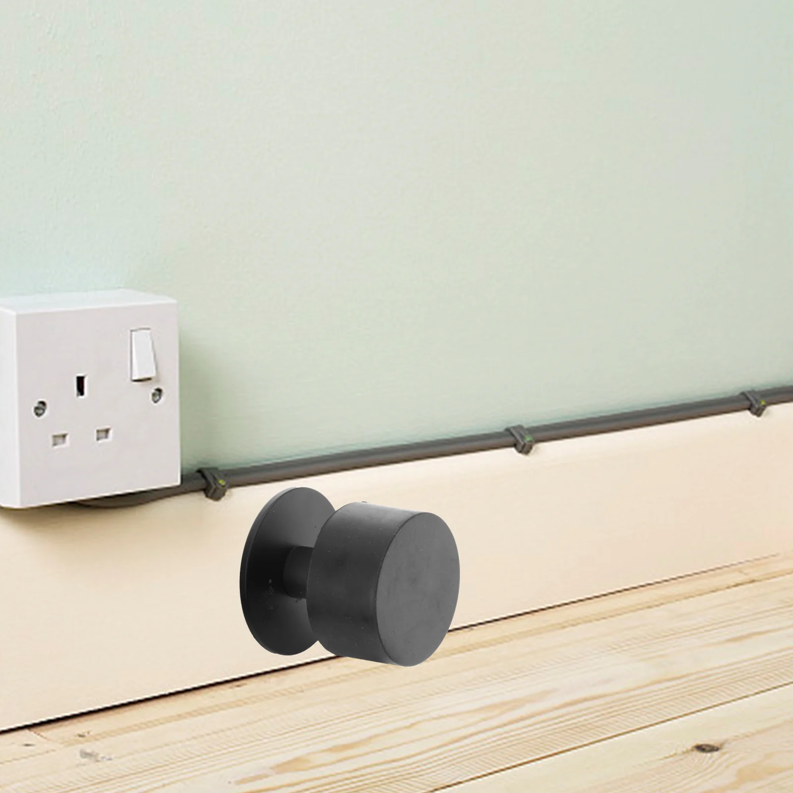 

Silicone Door Stopper Black Wall Mount Anti Collision Silent Buffer Plug Home Bath Room Door Protection Durability Prevent Wall