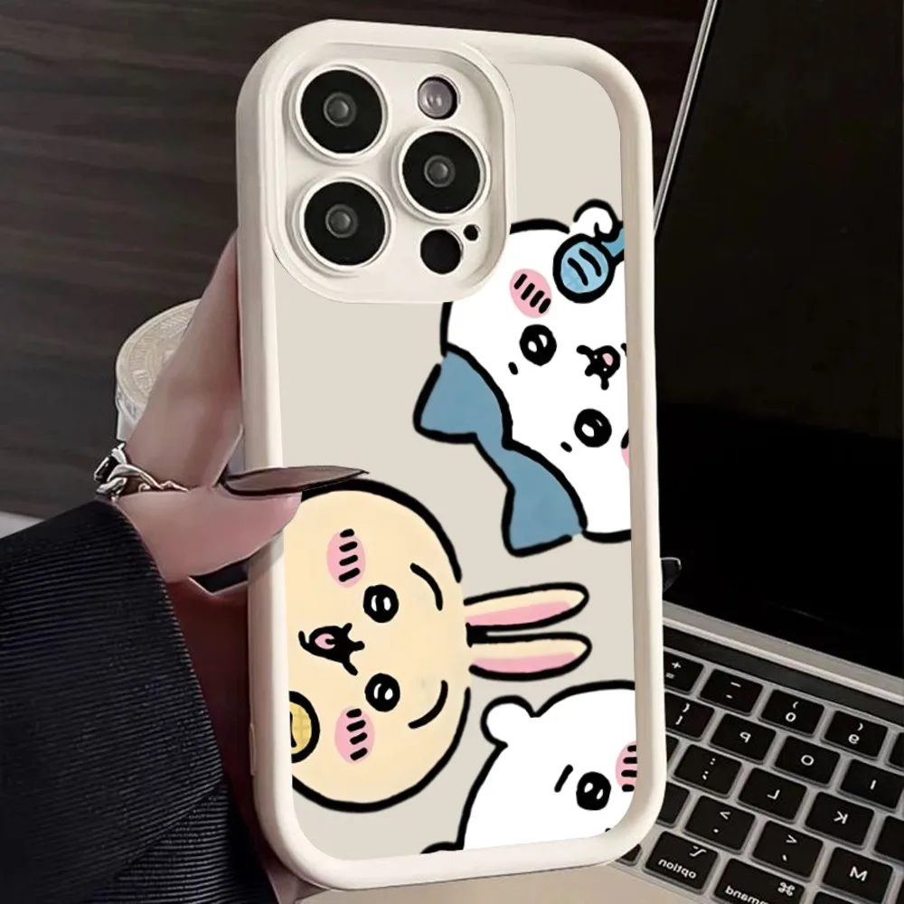 S-Sanrio C-Chiikawa K-Kawaii Phone Case Leather Comfortable Feel And Good Quality For 14 15 16 Promax 12 Phone Case IPhone 13