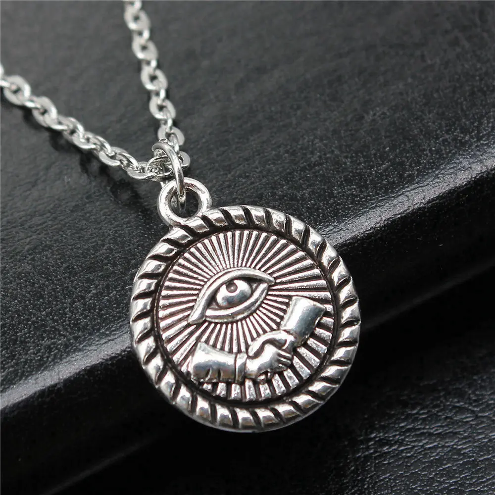 Fittings Girl Jewelry Eye Hand Talisman Amulet Necklace On The Neck 43Cm Chain