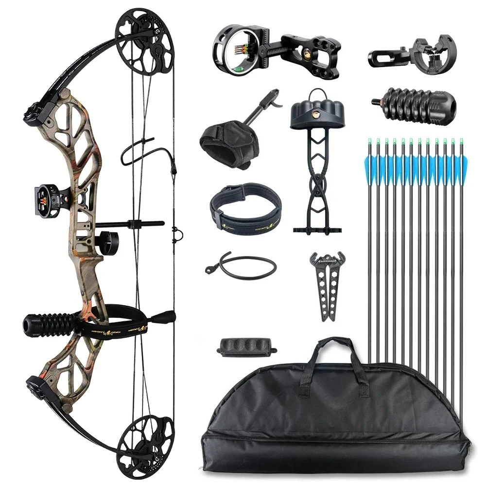 ARCHERY Starting 31 Beginner Compound Bow Hunting Bow And Arrow Package DL19-30" DW19-70lbs Archery Bow Kits OEM/ODM