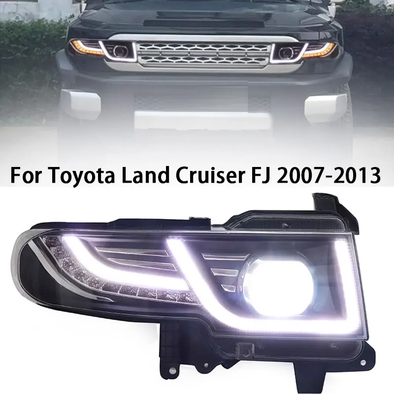 Car LED HeadlightsFor Toyota Fj Cruiser Headlights 2007-2015 Land Cruiser LED Headlight LED DRL Bi Xenon Lens High Low Beam