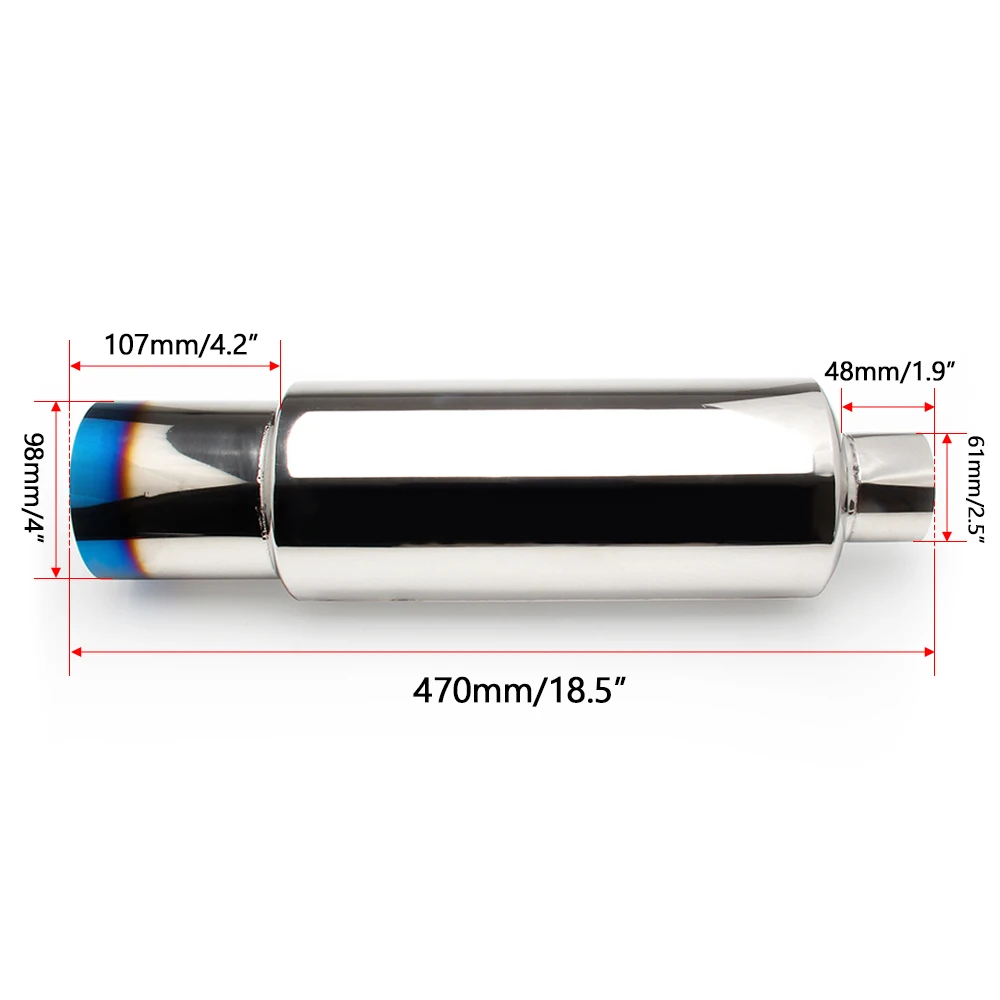 Universal Auto Exhaust Muffler 2.5