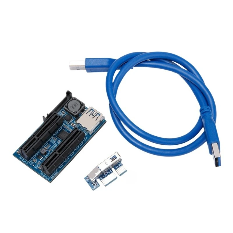 Computer Cables Connectors PCI Express Extension Cable PCI-E Riser USB 3.0 Cable PCIE Riser USB SATA Adapter for Computer