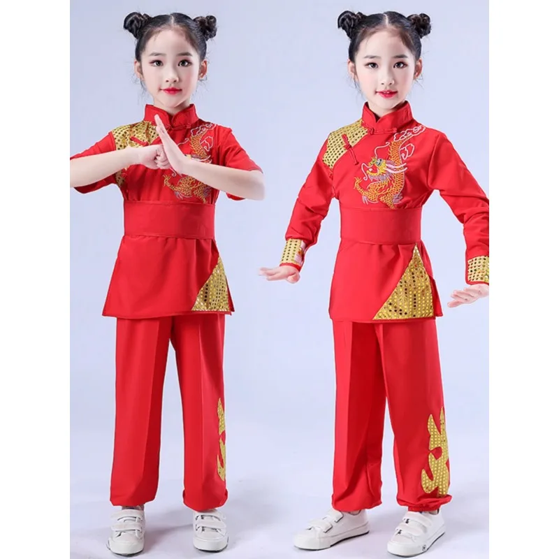 Chinese Kung Fu Wushu Tai Chi Kleding Voor Nieuwjaar Kid Traditionele Kostuums Tang Pak Jongens Meisjes Chinese Cultuur Clohtes