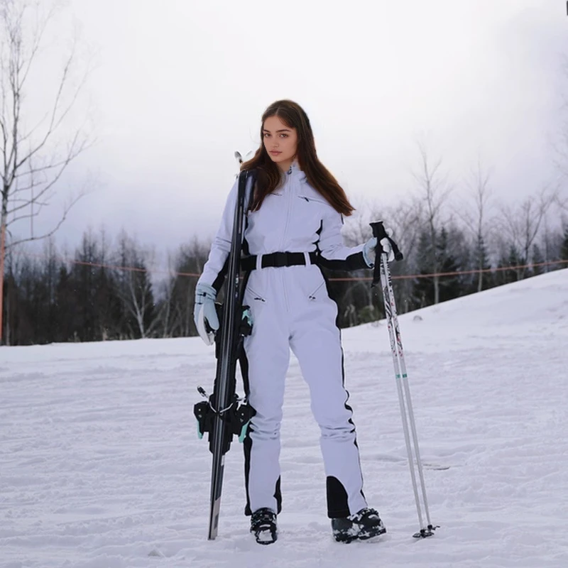 

New Skiing Suits Winter Women Snowboarding Wear Outdoor Sports Overalls Warm Female Ski Clothing Windproof Waterproof Jumpsuits