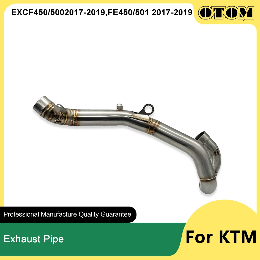 

OTOM 2017-2019 Motorcycle Exhaust Pipe Header Stainless Steel Connect Tube For KTM HUSQVARNA EXCF450 EXCF500 FE450 FE501 Bikes
