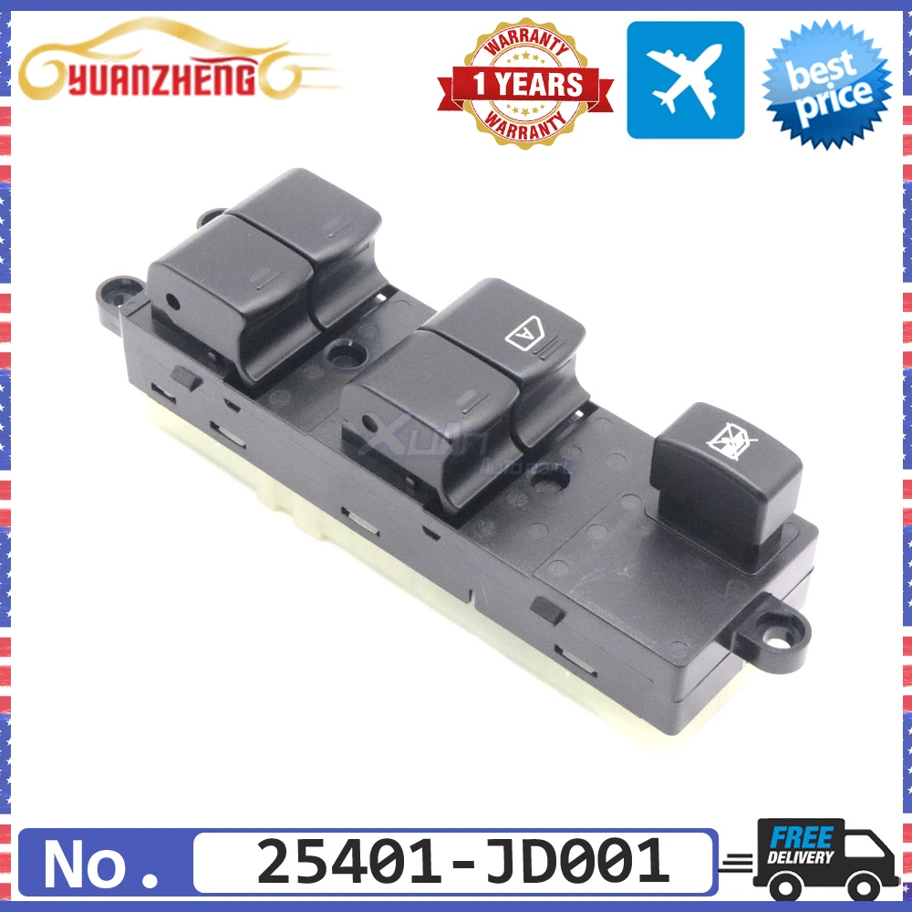 

CAR LHD 25401-JD001 Кнопка включения управления стеклоподъемником для Nissan Qashqai J10 2,0 dCi 4WD Navara D40 Pathfinder R51 25401-BB65B