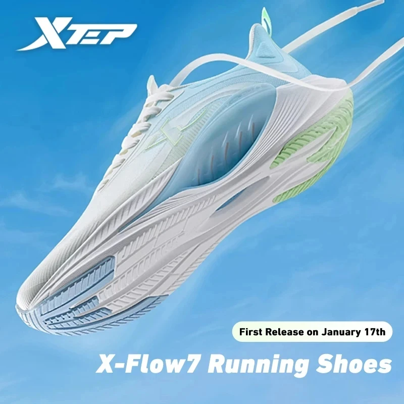 Xtep X-FLOW 7.0 Running Shoes For Men 2024 Spring Wear-Resistant Men\'s Sports Shoes Durability Breathable Sneakers 876119110026