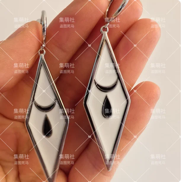 

Anime Honkai：Star Rail Nihilux‌ Metal Earrings Take Photo Props Accessories Cosplay Costume Ear Clips Acrylic