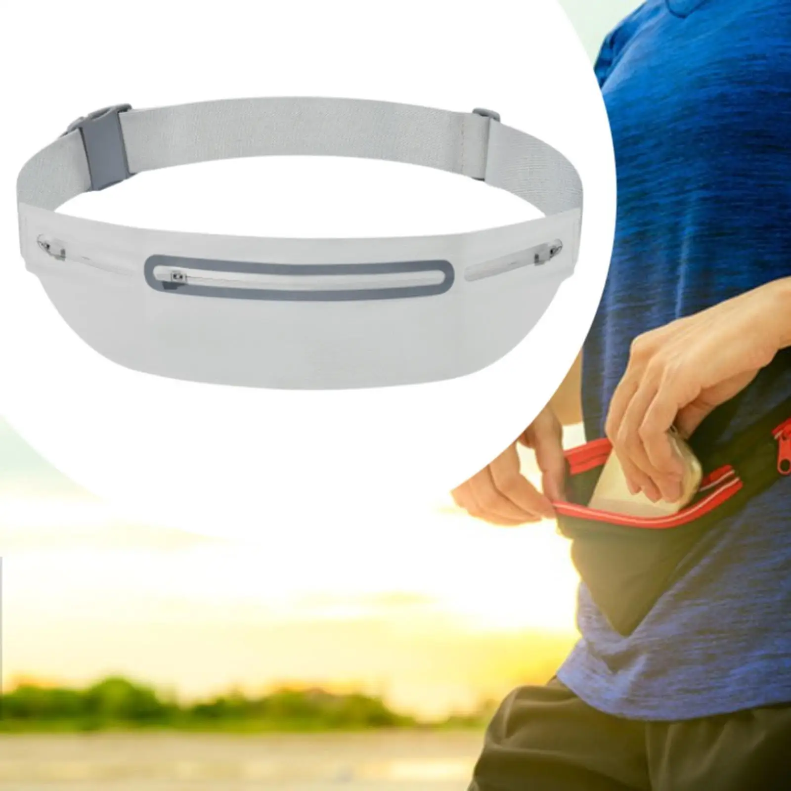 Running Belt Fanny Pack for Phone Keys Runner Pouch Belt Waist Pack Bag Jogging