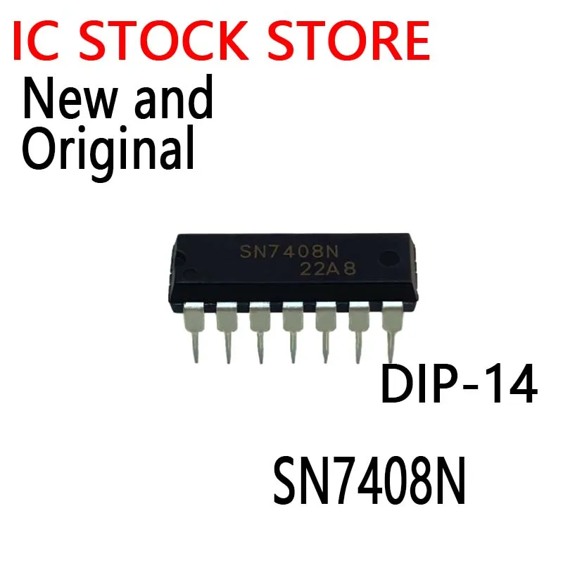 5PCS New and Original  DIP-14 7408  HD7408P  IC SN7408N