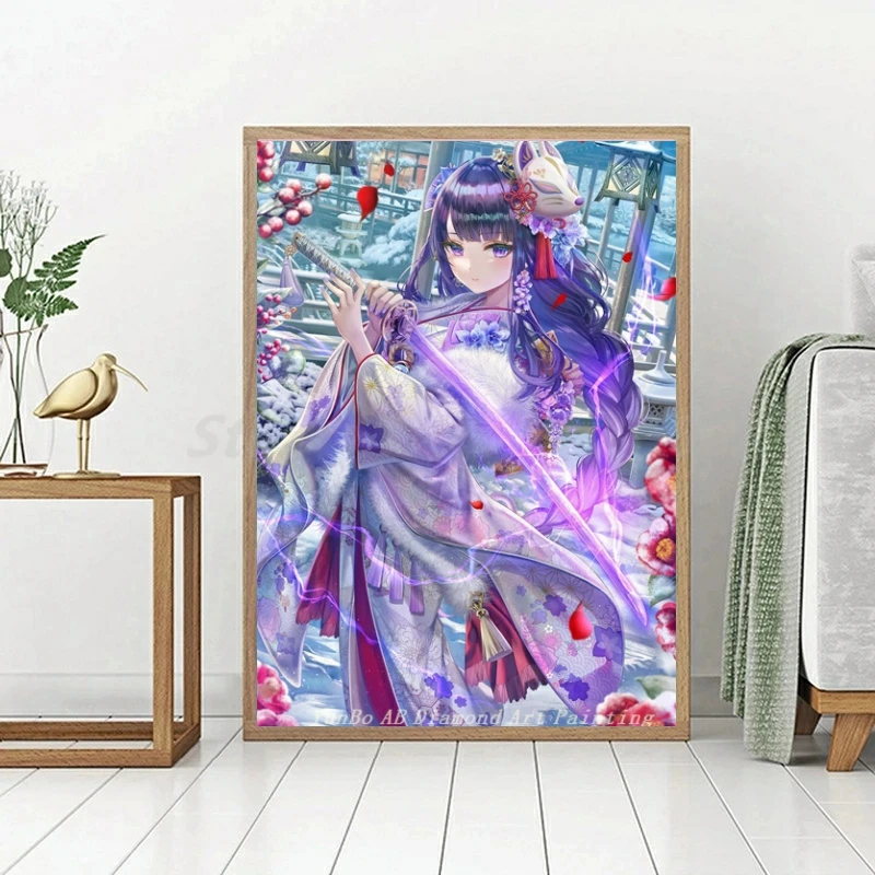 Video Game Genshin Impact Anime 5D DIY AB Drills Diamond Painting Embroidery Cross Stitch Art Rhinestone Mosaic Children's Gifts