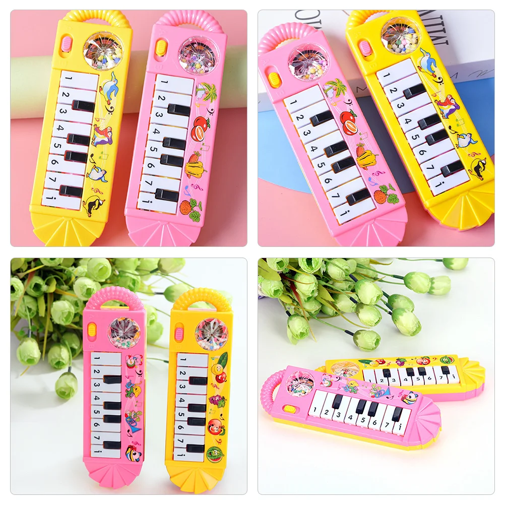 2Pcs Electronic Piano Cartoon Design Baby Keyboard Musical Gift for Toddlers Early Development Kids Keyboard Baby Piano