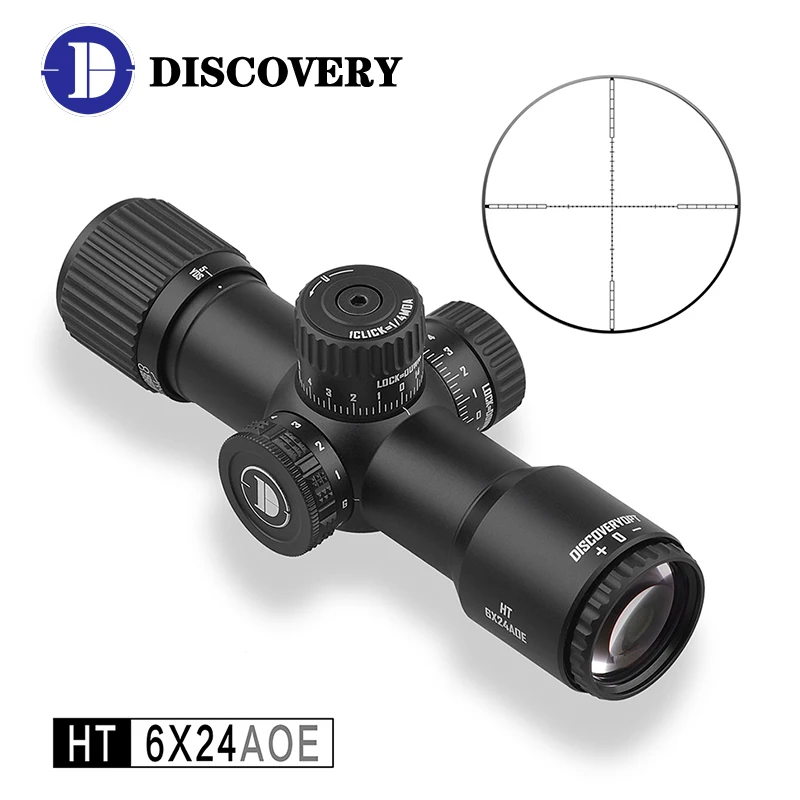 Discovery HT 6X24AOE Super Ultra-Short Compact Scope Red Green Illuminated Sight Design For Air Guns & Light Weight Firearms