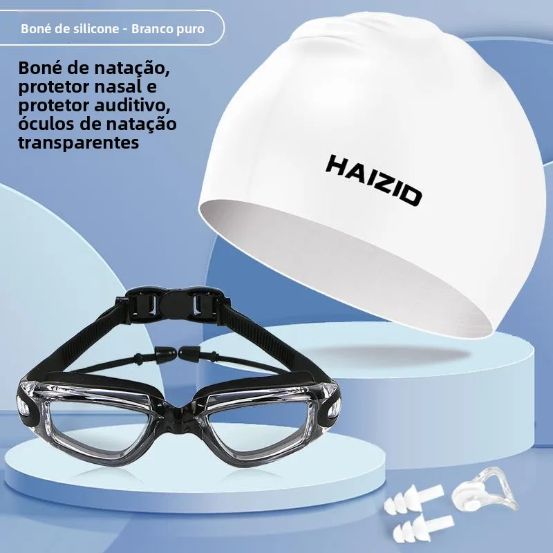 bonnet-de-bain-en-silicone-impermeable-anti-frottement-unisexe-grande-taille-design-goutte-d'eau-avec-lunettes-de-natation-anti-buee-pour-le-fitness-et-le-sport
