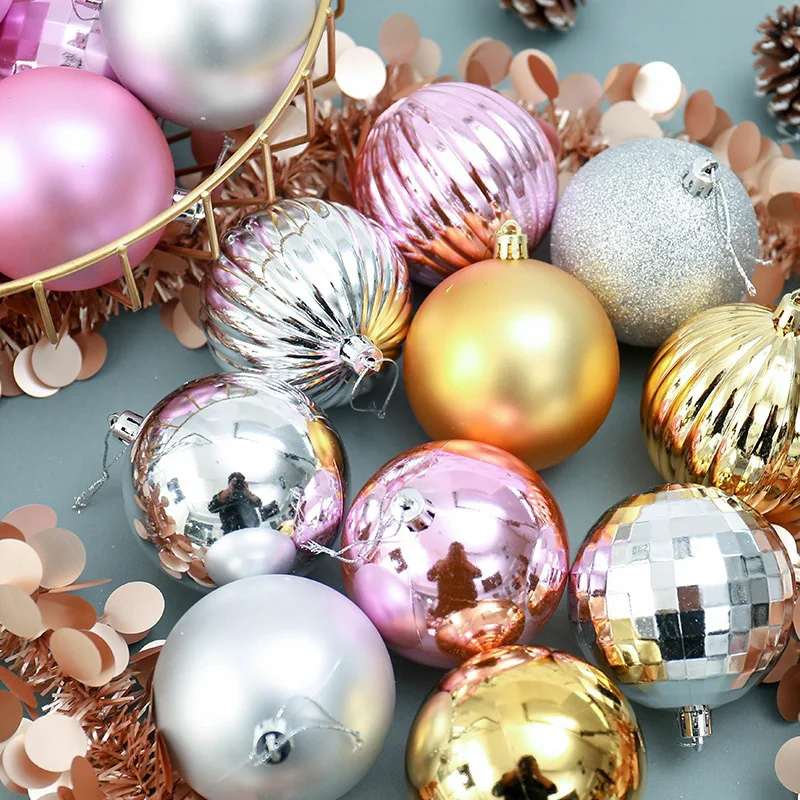 34pcs Christmas Balls Ornaments DIY Xmas Tree Hanging Pendant Miticolor Ball For Home 2024 Navidad Party Decor New Year Gifts