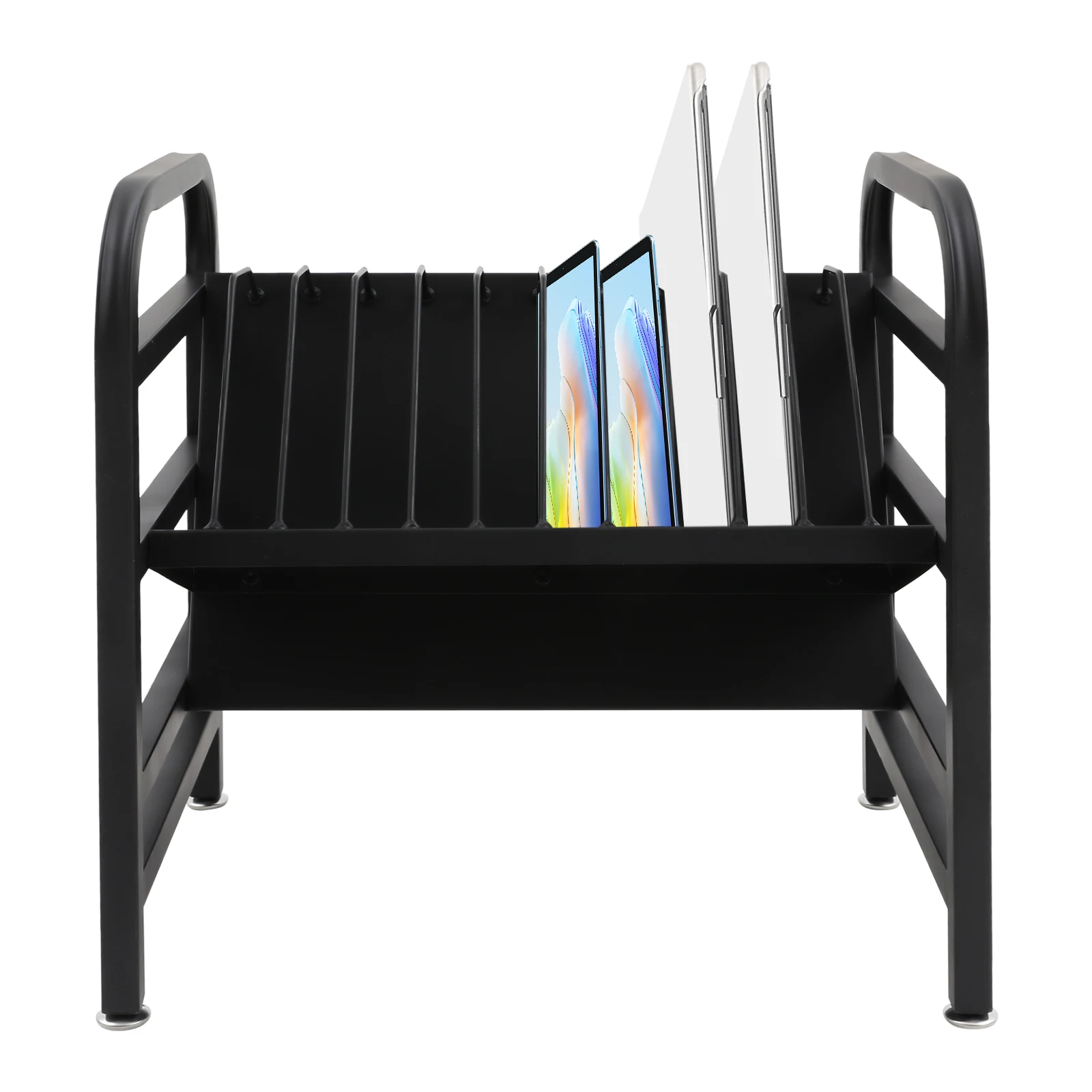 

Планшеты и ноутбуки Открытая зарядная станция, 12-слотовая зарядная и стеллаж для хранения iPad, идеально подходит для офиса, дома, библиотеки