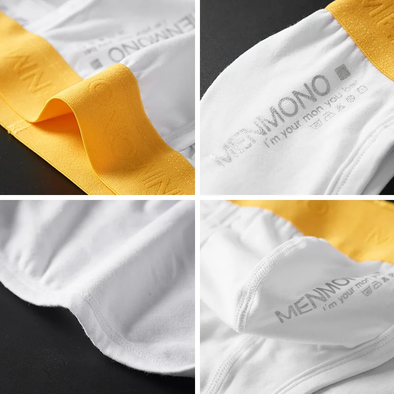 Cuecas de algodão masculinas de alta qualidade confortável cuecas masculinas respirável macio roupa interior u bulge bolsa sexy calcinha homme cueca