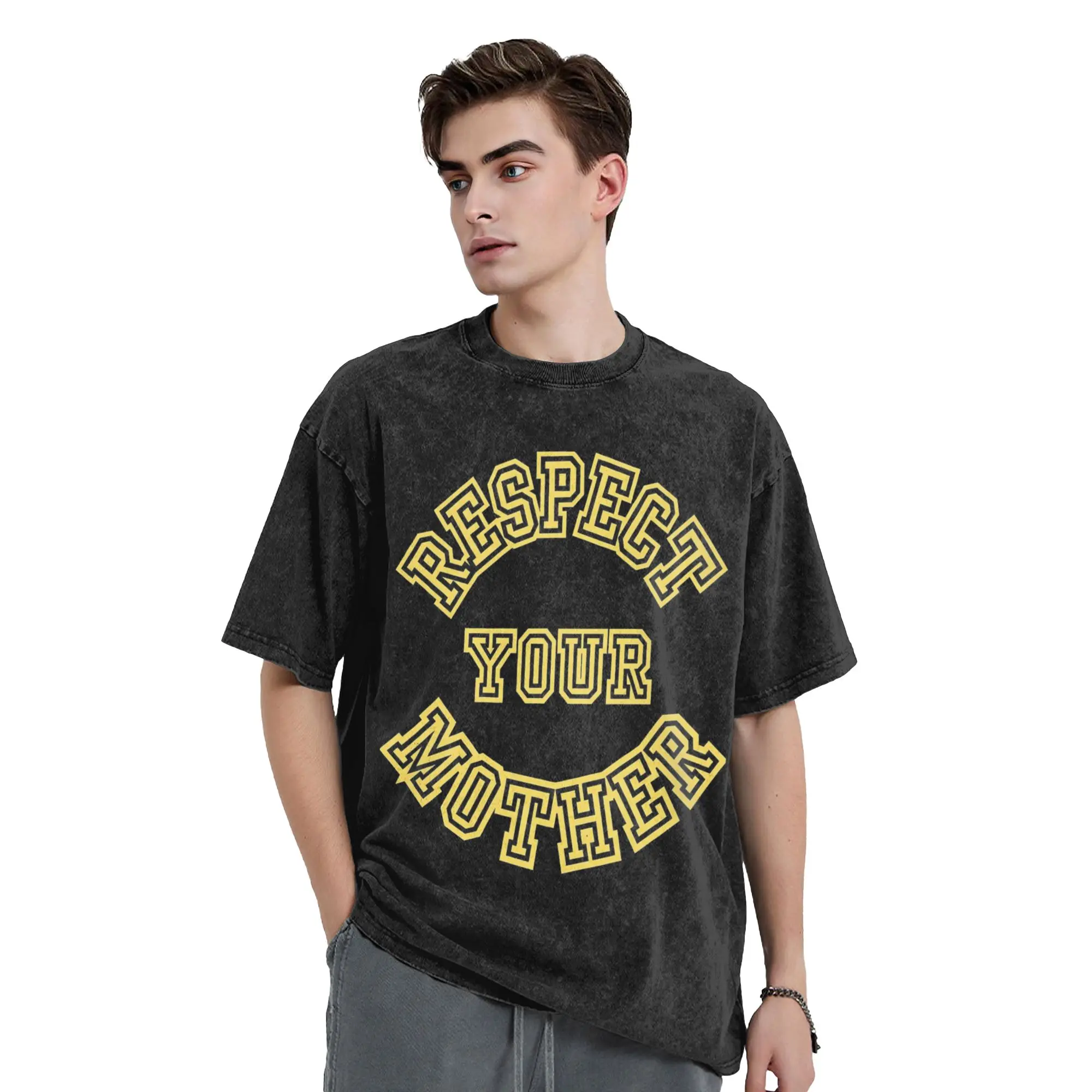 Respect Your Mother Harrys Styles Washed T Shirt Streetwear  Fashion T-Shirts  Tee Shirt Men Women Short Sleeve Harajuku Summer