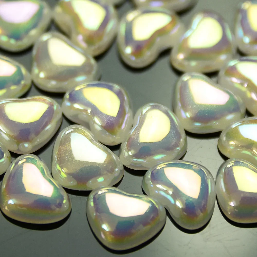 10 Pieces 11 * 14mm High Brightness Emitting Golden Light  Acrylic Beads  DIY Charm Manufacturing Jewelry Phone Case Accessories