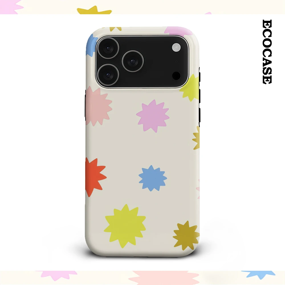Bunte Starbursts IPhone 17 Must-Haves Handyhülle für IPhone 17 16 15 14 13 12 11 Pro Max Plus Doppelschichtige Rückseite
