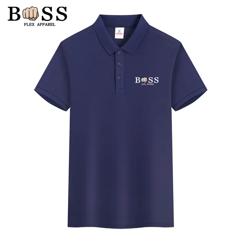 

New Summer Polo Shirts for Men Fashion Business Leisure Polo Shirt Short Sleeve Tees Top Lapel Slim Fit Offce T Shirts