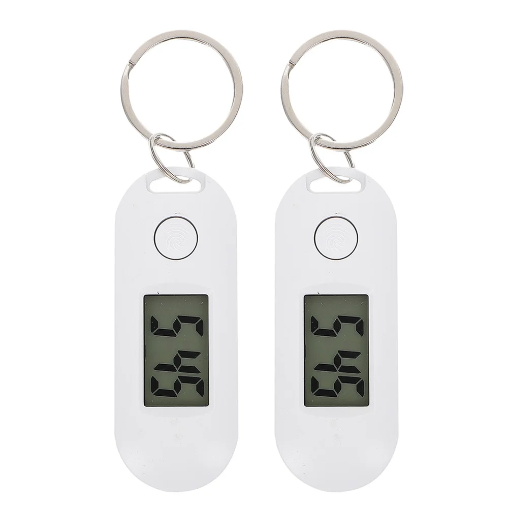 

2pcs Mini Keychain Digital Watch Silent Luminous Portable For Students Nurses Led Pocket Watch Small Electronic Timepiece
