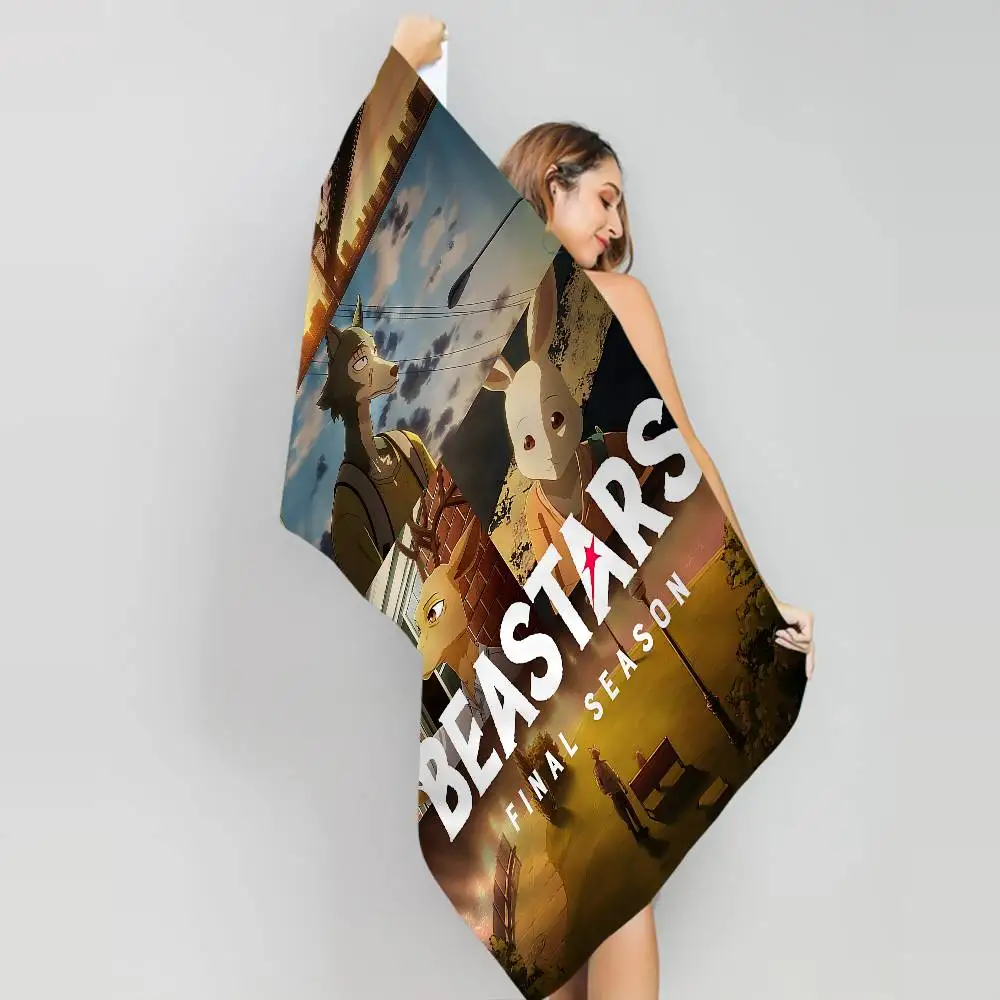 Drama Anime BEASTARS Microfiber Blanket Quick Drying Beach Towels Oversized Printing Super Absorbent Pool Towel Blanket