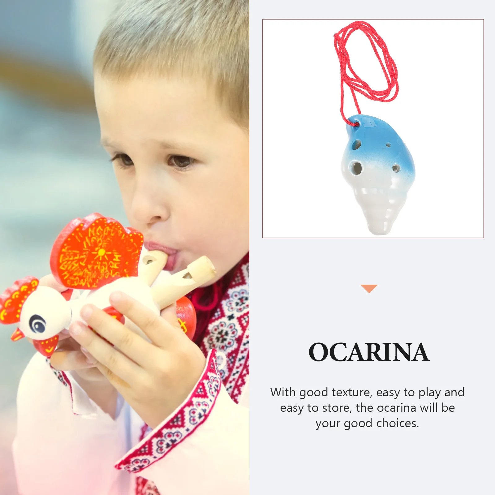 المبتدئين ممارسة 6 حفرة السيراميك الأكرينا المحمولة خفيفة الوزن على شكل محارة آلة موسيقية للمبتدئين آلة الرياح