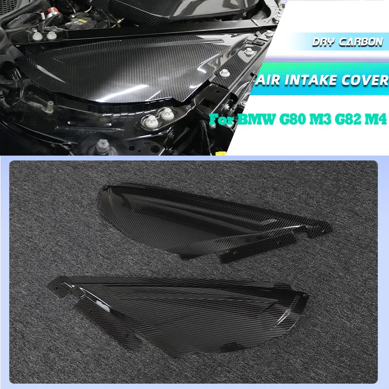 Prepreg Dry Carbon Car Engine Air Intake Triangular Cover for BMW G80 M3 G82 G83 M4 2021+ Racing Inside Engine Trim Engine Cover