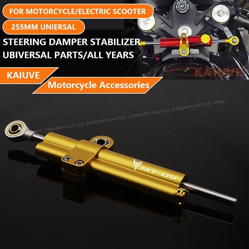 

Customized logo Motorcycle modification accessories universal short type 255mm steering stabilizer For Honda Kawasaki Yamaha