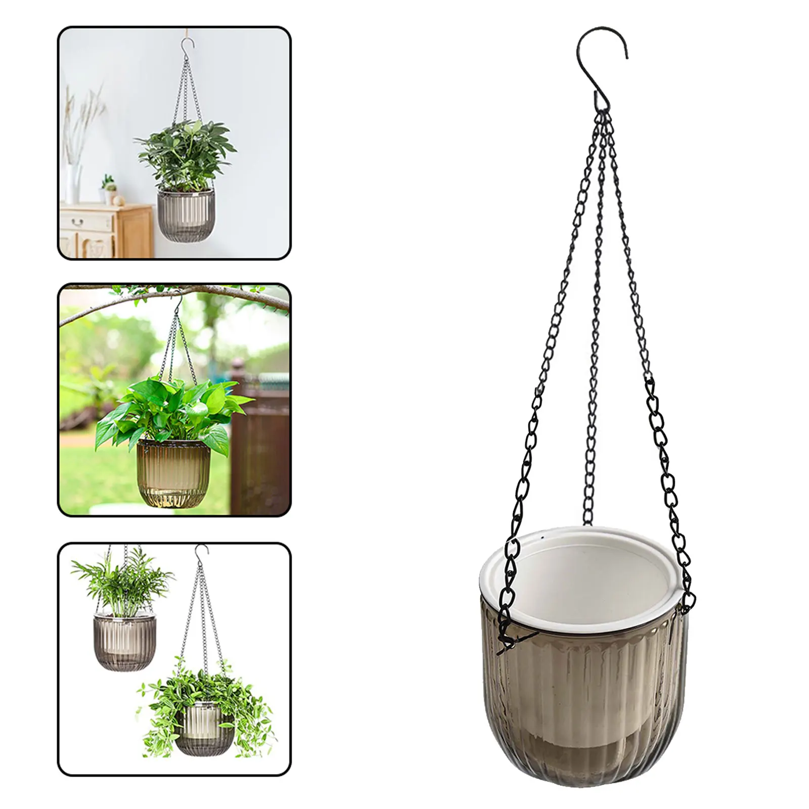 For Small Plants Hanging Flowerpot Garden Use Home Decor S-11.3*11.5CM Lightweight Hanging Plant Pot Self-Watering System