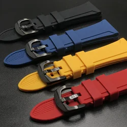 Hohe Qualität Silikon Weiche Uhr Strap 22mm 24mm 26mm Uhr Band Armband Sport Handgelenk Band Universal Red blau Gelb Schwarz Bands