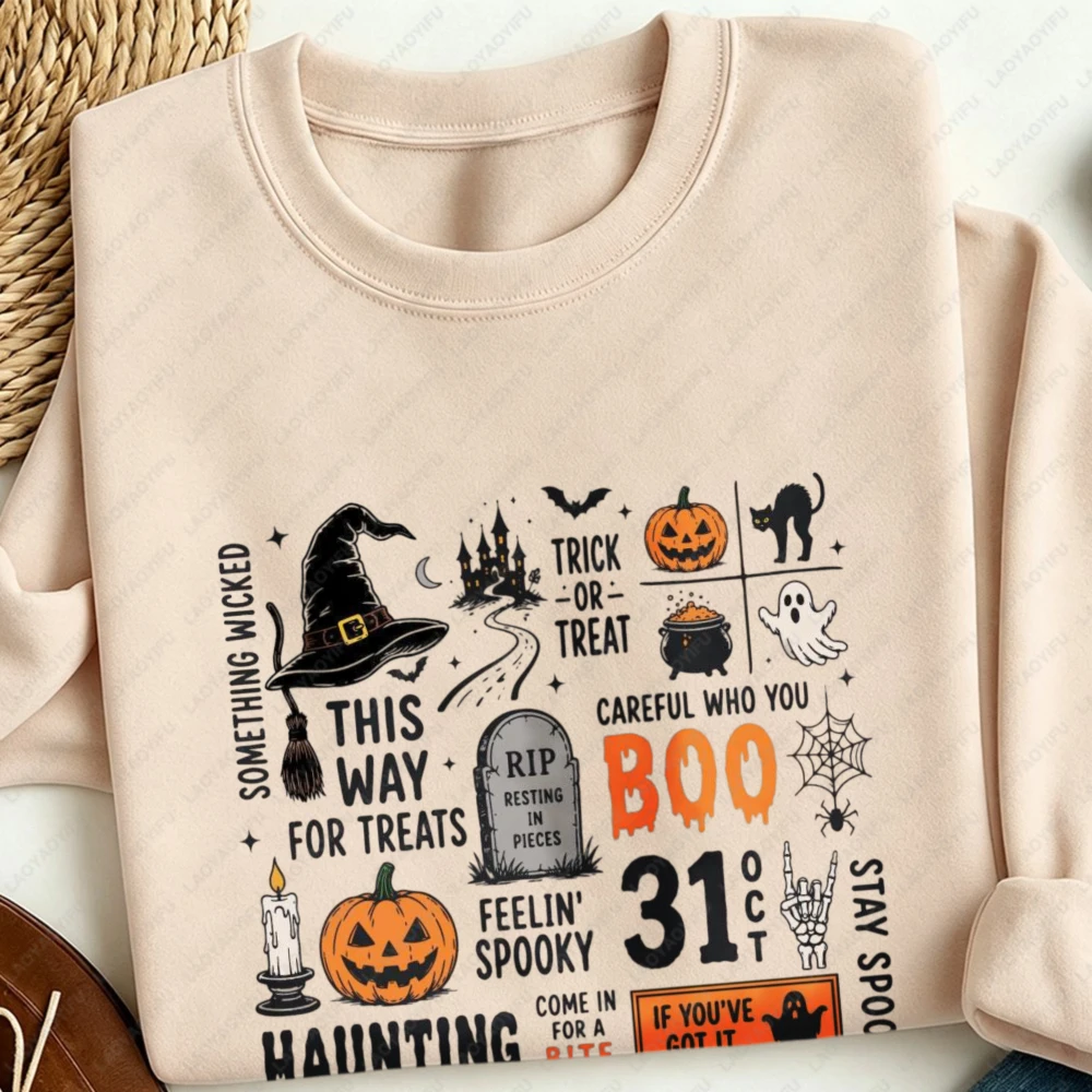 Halloween Slogan Collage Sweat - огляд і ціна Vintage Fashion Collage