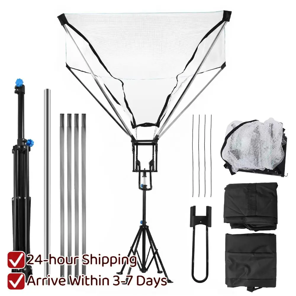 

Баскетбольный рикшитер 180 ° Вращающаяся регулируемая по высоте тренировочная сетка-система возврата мячей для эффективных тренировок в помещении и на улице