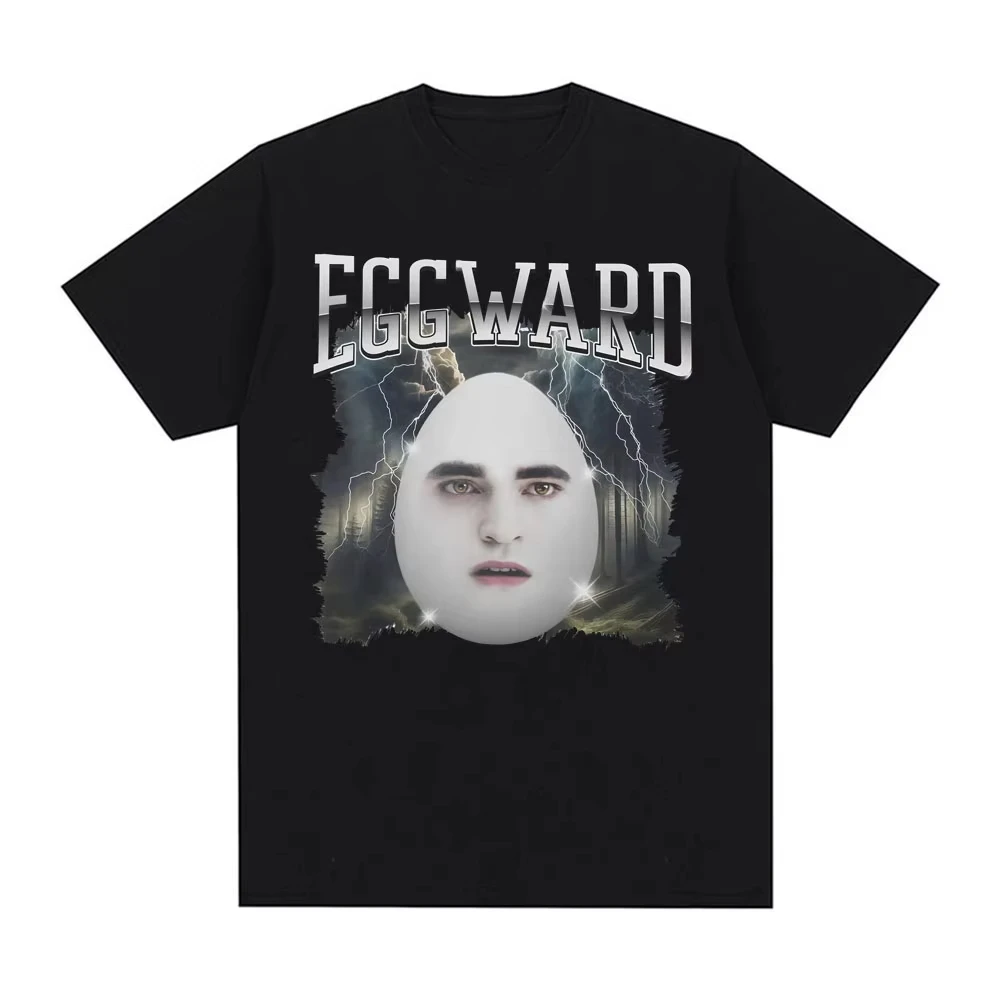 Camiseta divertida con gráfico de parodia de Eggward, camiseta con meme de Robert Pattinson Cursed, camiseta de manga corta de película clásica Retro para hombres y mujeres