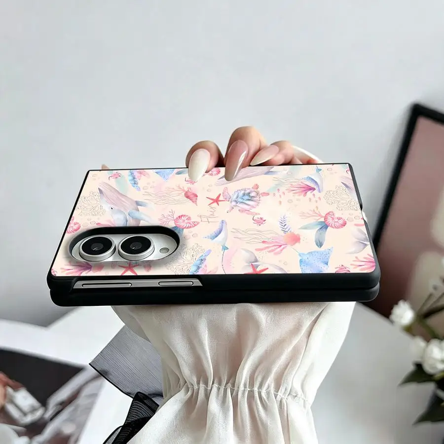 Phone Capa Case for Samsung Galaxy ZFold Wide Z Fold 8 ZFold8 Z Fold8 Wide Marine Organism Shell