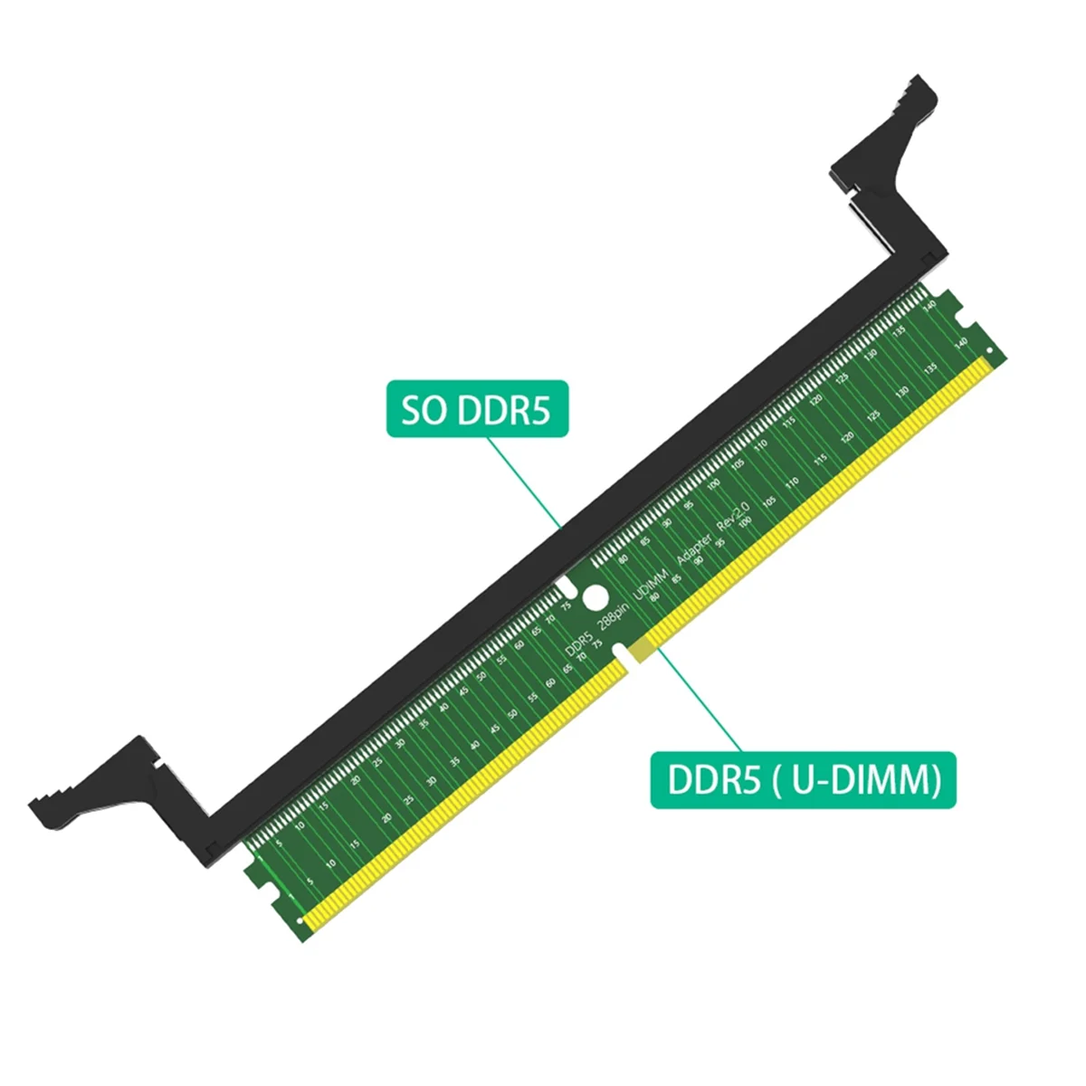 DDR5 u-dimm 288pin adaptor DDR5 kartu pelindung uji memori dengan kait panjang