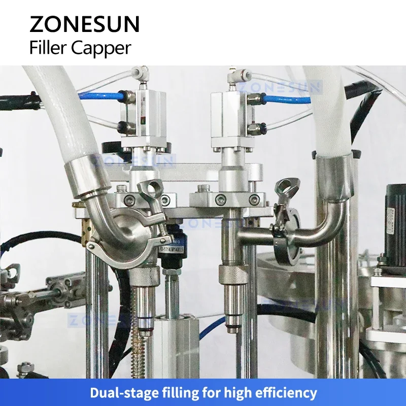 Zonesun-máquina automática de llenado y tapado de líquidos gruesos, monobloque, envasadora rotativa, ZS-AFC34