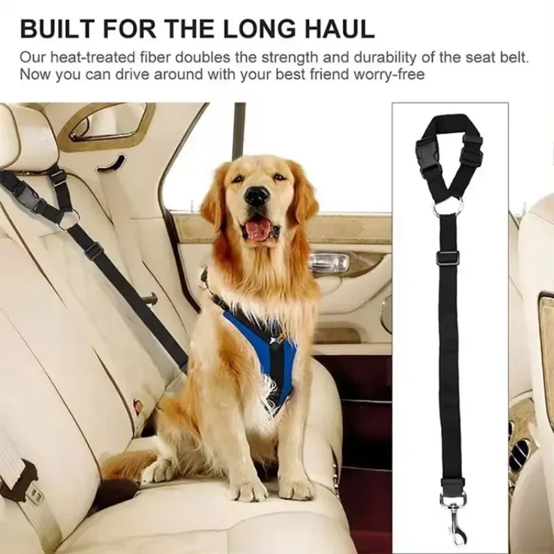 

1pc Pet Dog and Cat Seat Belt, Car Headrest Restraint, Adjustable Safety Rope, Car Seat Belt