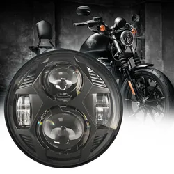 Faro LED de 5,75 pulgadas con haz alto para Harley XL 883 1200 FXCW, FXCWC, FXS, FXSB, FXSBSE, soportes de montaje de 5,75