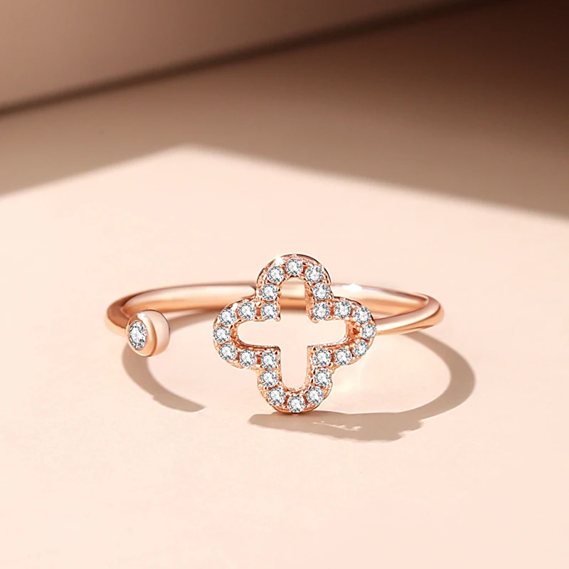 خاتم زوجين من الفضة الإسترليني S925 المشرقة للنساء ، مجوهرات حظ AAA CZ ، هدية حفلة عيد ميلاد ، الأوروبي