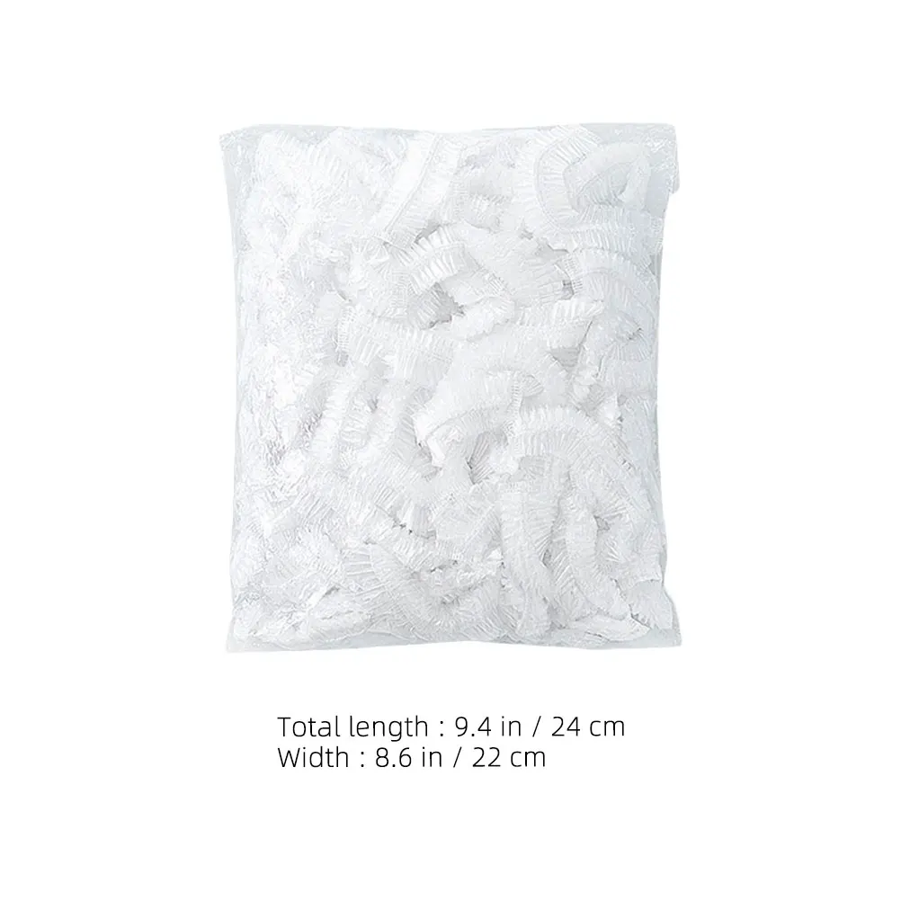 100 قطعة من أغطية الأطباق البلاستيكية أغطية تخزين المواد الغذائية المرنة حفظ الطازجة لقايا المطبخ الخبز غطاء وعاء بلاستيكي للخبز