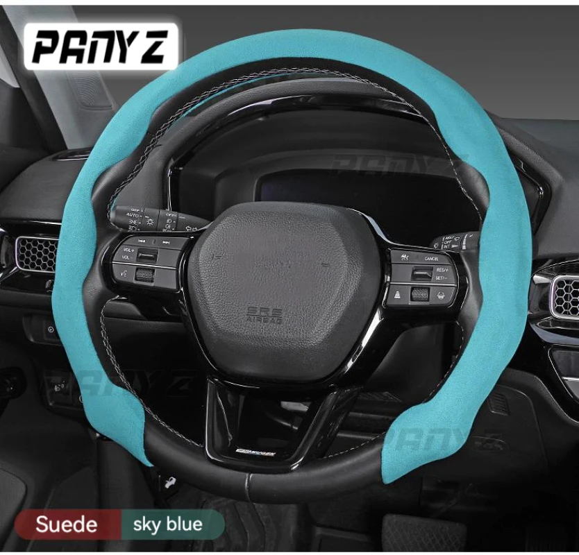 Non-slip Car Steering Wheel Cover Suede For Peugeot 208 2008 308 3008 408 4008 508 5008 107 206 301 Car Accessories